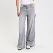 Jeans wide leg ultra large denim gris femme