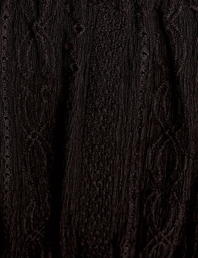 Blouse broderie anglaise noir femme