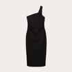 Robe ajustée asymétrique noir femme