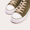 Baskets montantes compensées vert kaki femme