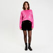 Short stretch d&eacute;tails coeur noir femme