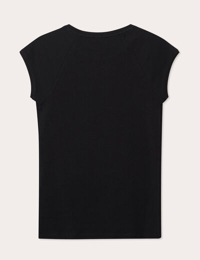 T-shirt manches courtes noir femme