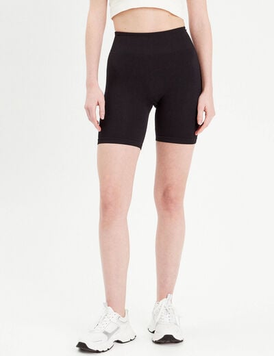 Short cycliste sans couture noir femme