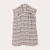 Chemise sans manches blanc femme