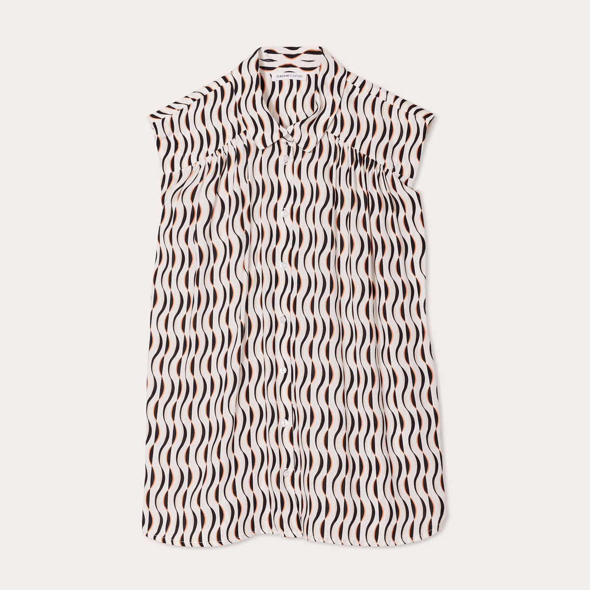 Chemise sans manches blanc femme