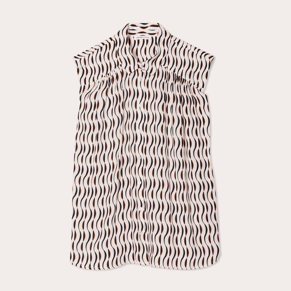 Chemise sans manches blanc femme