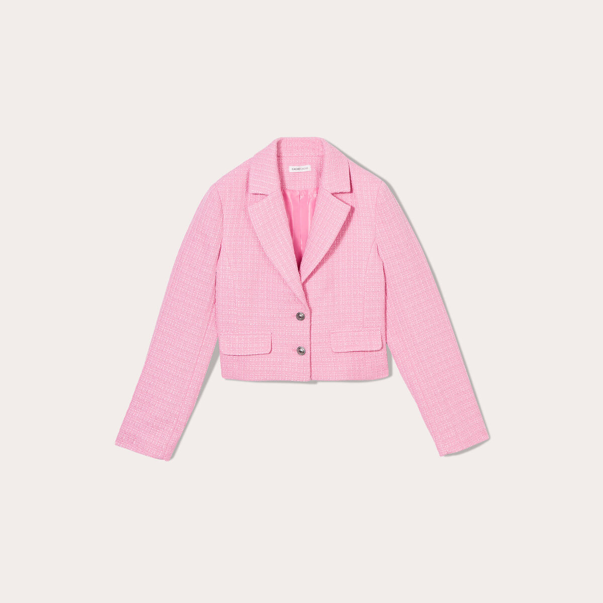 Veste blazer cintrée rose clair femme