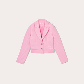 veste blazer cintree rose clair femme Veste blazer cintrée rose clair femme