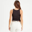 Body sans manches effet seconde peau noir femme