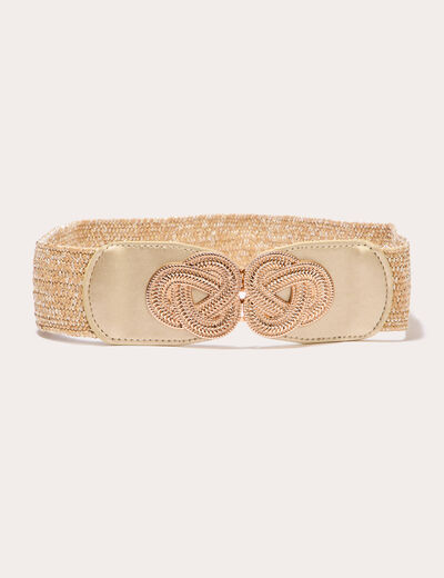Ceinture élastiquée couleur or femme