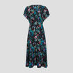Robe longue &agrave; manches courtes noir femme