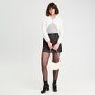 Gilet boléro manches longues ecru femme