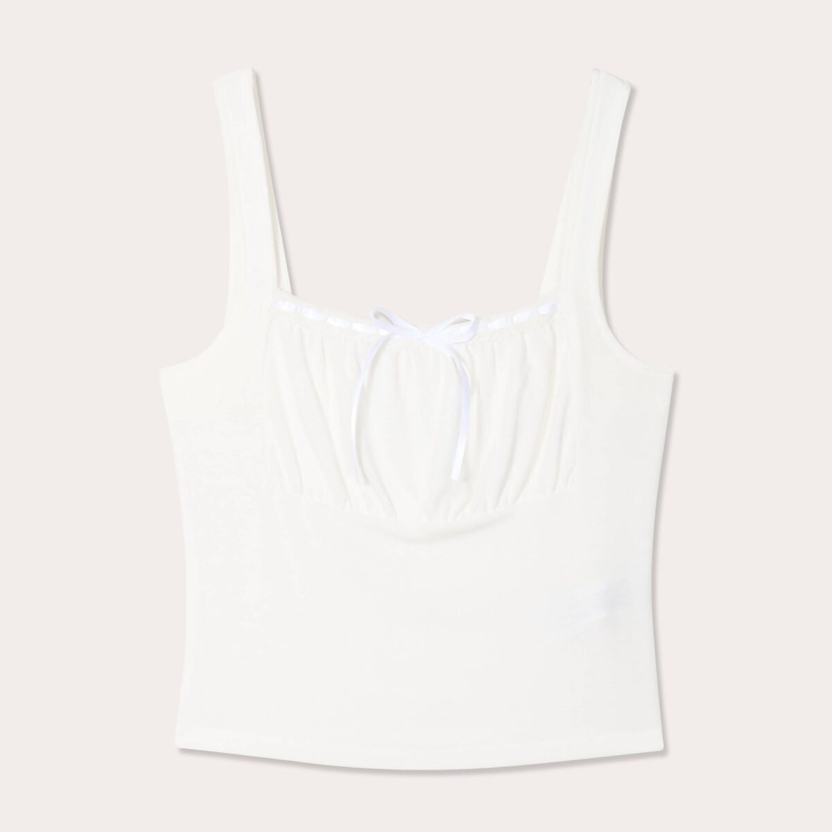 Bustier avec coques blanc femme
