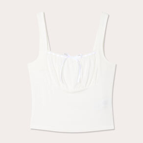 Bustier avec coques blanc femme