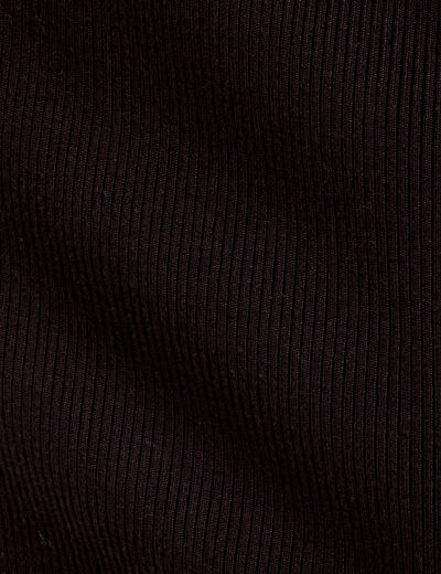 Jupe tricot midi droite noir femme