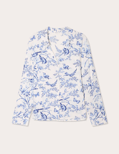 Chemise manches longues blanc femme