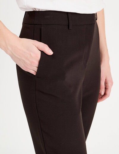 Pantalon slim noir femme