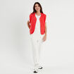 Gilet polaire sans manches rouge femme
