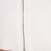 Gilet cropped zippé col bardot ecru femme