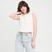 Top sans manches ecru femme