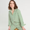Chemise manches longues vert fluo femme