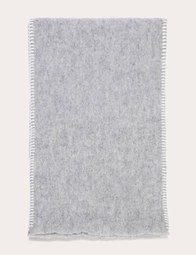 &Eacute;charpe fluide gris clair femme