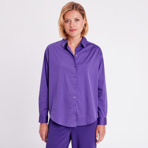 chemise manches longues violet femme Chemise manches longues violet femme