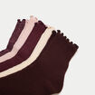 Lot de paires de chaussettes violet fonc&eacute; femme