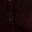 Gilet boutonn&eacute; manches longues marron fonc&eacute; femme
