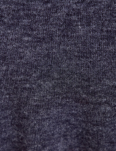 Pull col bateau manches longues bleu marine femme