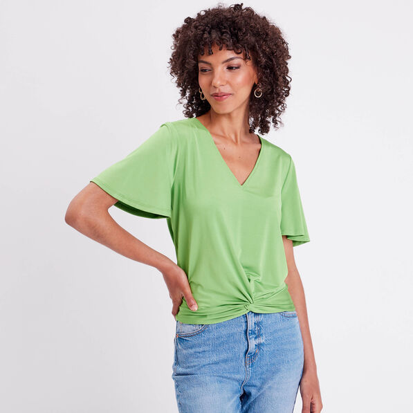blouse satin taille nouee vert femme Blouse satin taille nouée vert femme