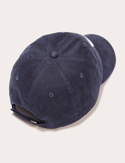 Casquette détails brodés bleu marine femme