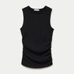 D&eacute;bardeur ajour&eacute; col rond noir femme