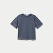 T-shirt col rond manches courtes gris femme