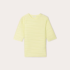 T-shirt manches courtes jaune fluo femme