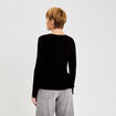 Gilet p&eacute;plum noir femme