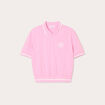 Polo manches courtes rose femme