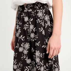 Jupe longue évasée noir femme