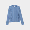 Blouse manches longues bleu clair femme