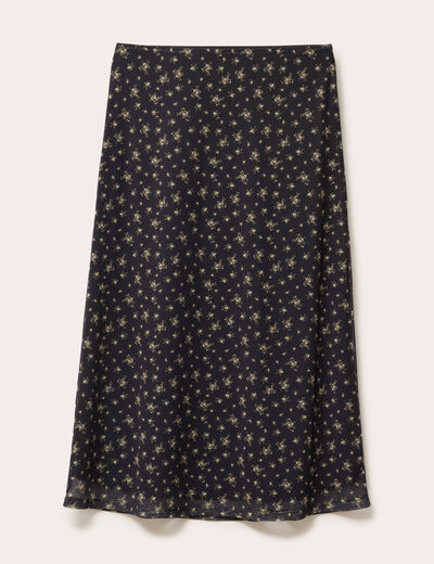 Jupe longue évasée noir femme