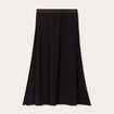 Jupe longue évasée fluide noir femme