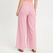 Pantalon large fluide rouge fonc&eacute; femme