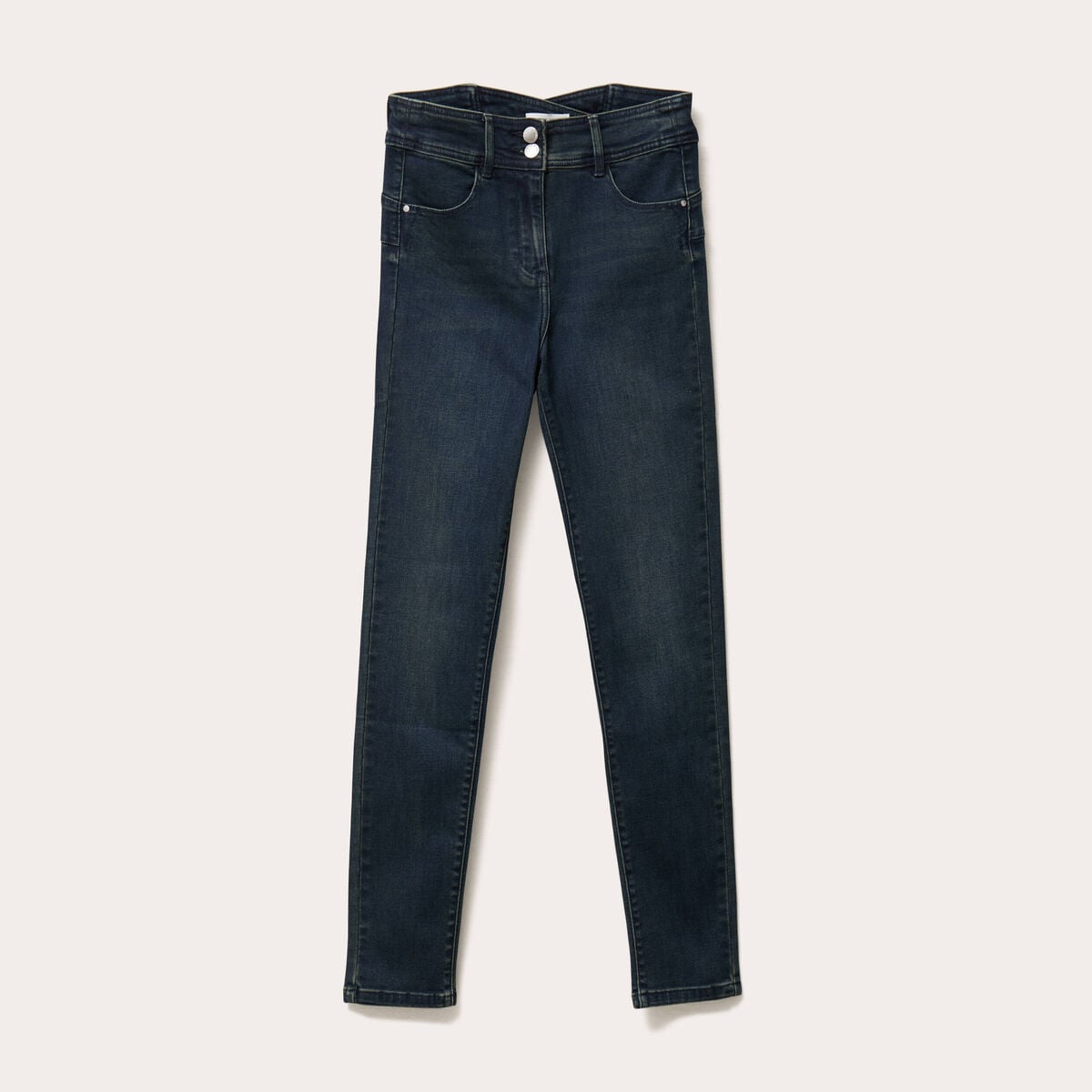 Jeans slim push-up denim blue black femme