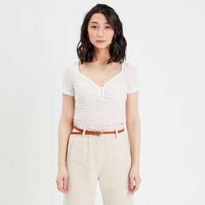 t shirt manches courtes ecru femme T-shirt manches courtes ecru femme