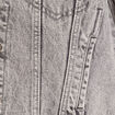 Veste boutonnée en jean denim gris femme