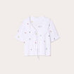 Blouse nouée blanc femme