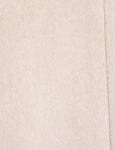 Manteau droit boutonné beige femme