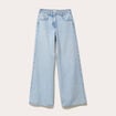 Jeans wide leg ultra large denim bleach femme