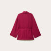 Kimono col tailleur manches longues rouge femme