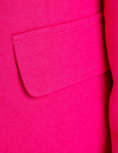 Veste esprit blazer droite rose fushia femme